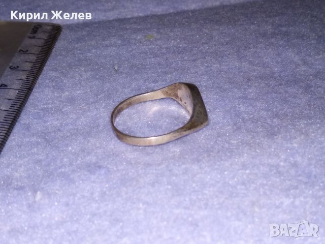 СТАР АРИСТОКРАТИЧЕН АР ДЕКО ЕМАЙЛИРАН СРЕБЪРЕН ПРЪСТЕН с Буква N ВИСОКА ПРОБА СРЕБРО 29596, снимка 10 - Антикварни и старинни предмети - 39471314