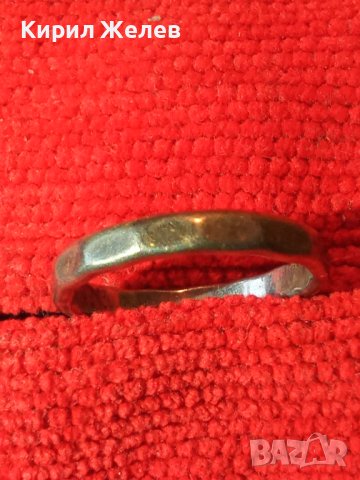 СТАР СРЕБЪРЕН ПРЪСТЕН ТИП МНОГОЪГЪЛНА ХАЛКА ОКСИДИРАНО СРЕБРО 925 РЪЧНА ВИНТИДЖ ИЗРАБОТКА 25185