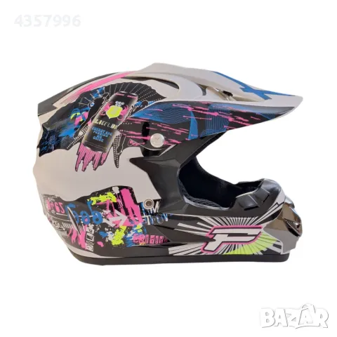  Крос Каска PA1016 - Бяло/Розово, снимка 2 - Аксесоари и консумативи - 49423884