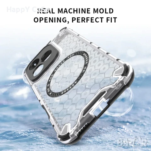 Honor 400 Lite 5G / HONEYCOMB MAGSAFE Удароустойчив кейс гръб калъф, снимка 7 - Калъфи, кейсове - 50506235