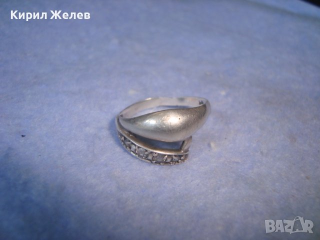 СТАР СРЕБЪРЕН ПРЪСТЕН СКЪПОЦЕНЕН АРТ ДЕКО СТИЛ СРЕБРО925 с ЦИРКОНЧЕТА 27532, снимка 10 - Пръстени - 36869596