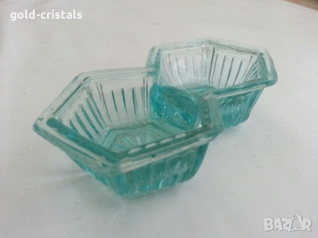 стара стъклена солница , снимка 5 - Антикварни и старинни предмети - 26676419