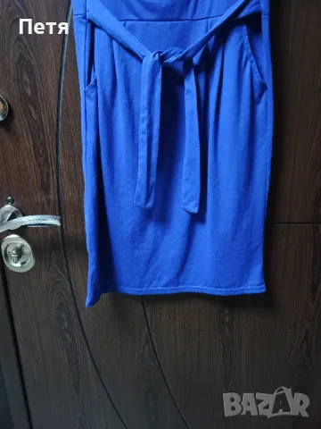 синя рокля с джобчета , снимка 2 - Рокли - 48708128