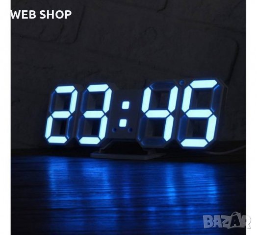 Настолен 3D LED часовник 3638L, календар, термометър, 0°C до 50°C, снимка 1