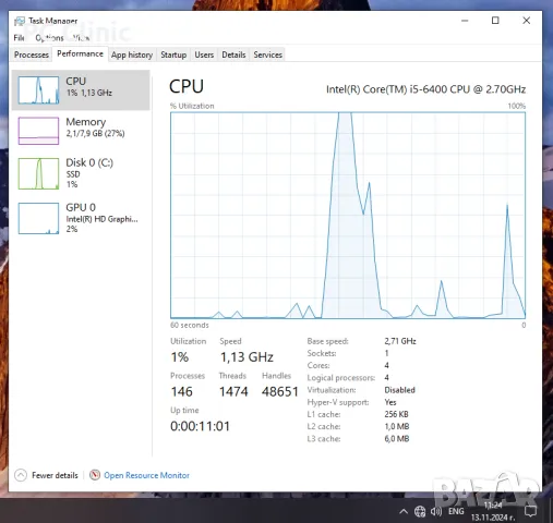 Lenovo ThinkCentre intel core i5 6400 3.30Ghz | DDR4 РАМ | M.2 Slot | офис компютър | 6м гаранция, снимка 3 - Работни компютри - 47951419