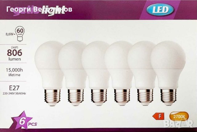 LED крушка E27 GeticLight - Промо пакет 6 бр.