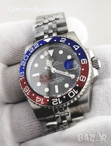 Мъжки луксозен часовник ROLEX GMT-MASTER II PEPSI , снимка 5 - Мъжки - 37098454