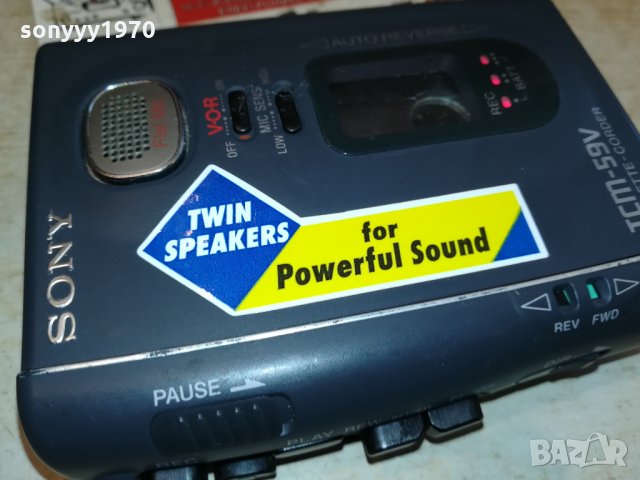 SONY TCM-59V MADE IN JAPAN-ВНОС SWITZERLAND 2710211914, снимка 6 - Радиокасетофони, транзистори - 34604104