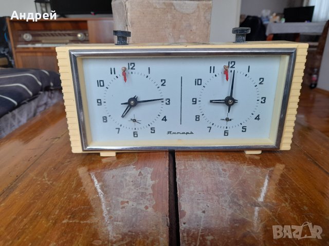 Стар часовник за шах Янтарь, снимка 2 - Други ценни предмети - 38695167