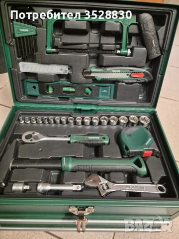 Метален куфар с акумулаторна отвертка PARKSIDE PWBM A1, с отвертка PAS D7, 1,5Ah, 4V, 92 части , снимка 9 - Други инструменти - 53148619