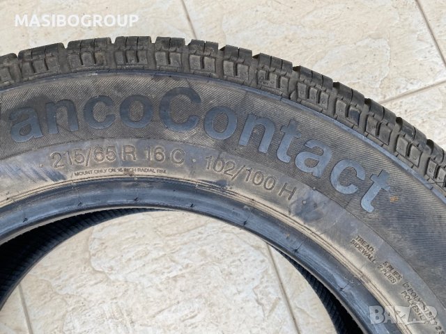 Гума летна бусова гуми 215/65/16 “ 102/100H Continental VancoContact, снимка 6 - Гуми и джанти - 43243425