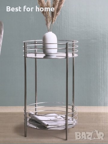 Маса на две нива с огледални плотове 65 см, снимка 5 - Маси - 36748882