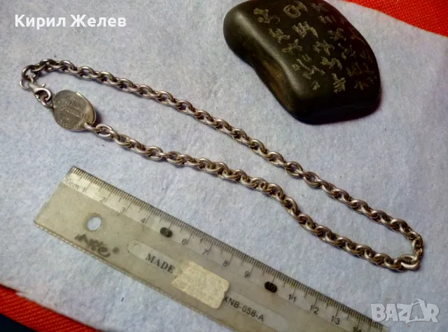 TIFFANY & Co. РАЗКОШНО БУТИКОВО СРЕБЪРНО КОЛИЕ ЧОКЪР ЛАНЕЦ СРЕБРО 925 ТИФАНИ с БЯЛА ПОЗЛАТА 48566, снимка 7 - Колиета, медальони, синджири - 48477005