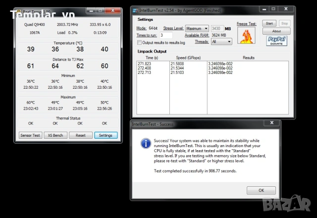 Q9550 SLB8V E0 // Q9400 SLB6B // AMD FX 6300, снимка 7 - Процесори - 37055971