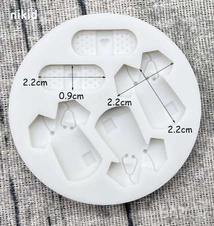 Лекарски Медицински дреха лекарска дреха пластир лейкопласт силиконов молд форма фондан, снимка 2 - Форми - 37100568