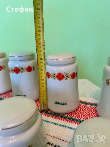 Старинен комплект за подправки, чаши, чинии и паници, снимка 2 - Сервизи - 51832469