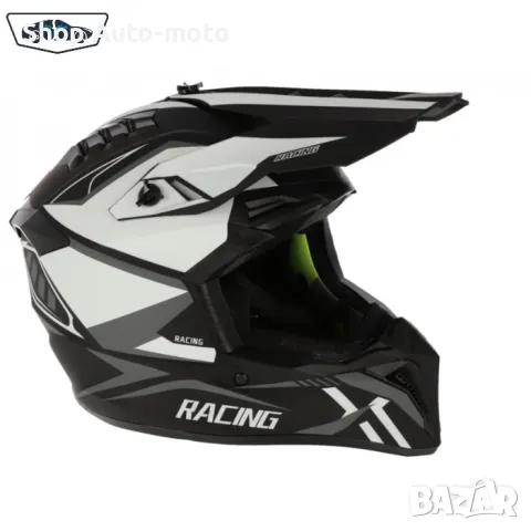 Кросова каска Automat, Black and White, S, M, L и XL размер, снимка 1