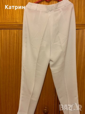 Бял памучен панталон, снимка 3 - Панталони - 25605315