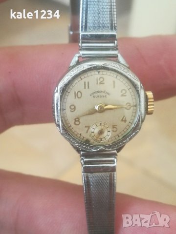 Дамски часовник Chronometre Suisse. DRGM - Germany. Vintage watch. Гривна. Механичен механизъм. , снимка 16 - Гривна - 40602025