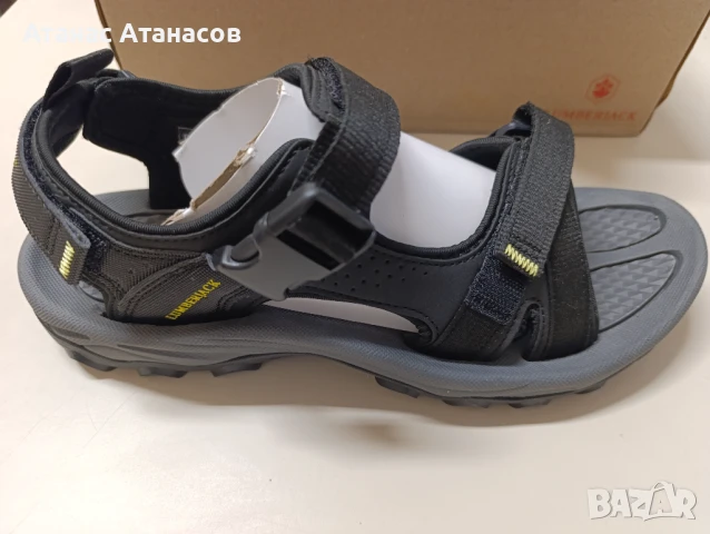 Lumberjack Черни мъжки плоски сандали Laggun, снимка 3 - Мъжки сандали - 51311847