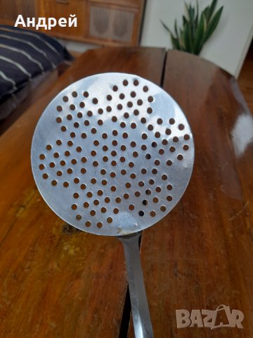 Стара решетъчна лъжица,бъркалка #4, снимка 4 - Други ценни предмети - 40471883