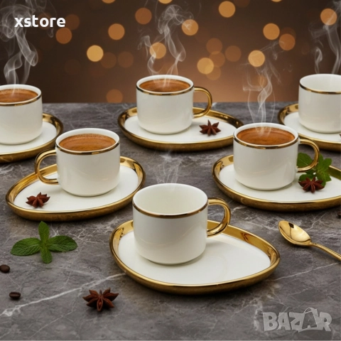 Луксозен сервиз за кафе, снимка 6 - Сервизи - 52697363