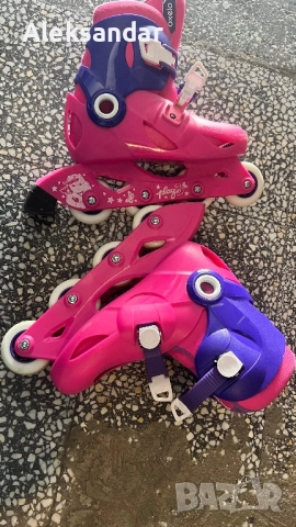 Ролери за момиче розови, снимка 3 - Ролери, кънки - 51954177