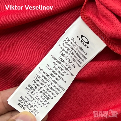 Oakley Gravity Polo Shirt Мъжка Тениска Размер S Червена, снимка 3 - Тениски - 51571976