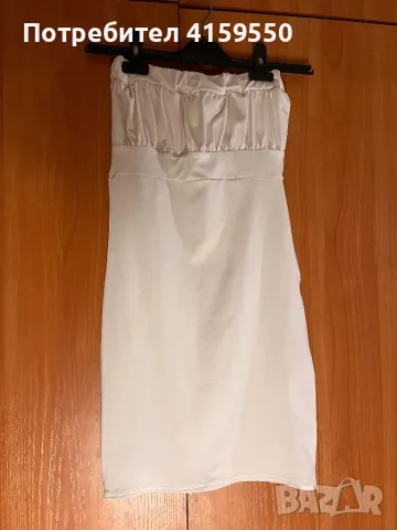Елегантна бяла рокля, снимка 1