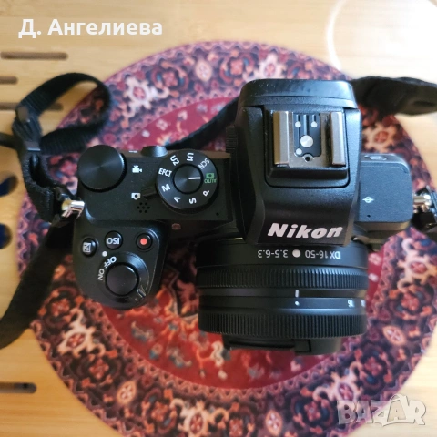 фотоапарат Nikon Z50 + обектив 16-50mm, f3.5-6.3 , снимка 7 - Фотоапарати - 53106575