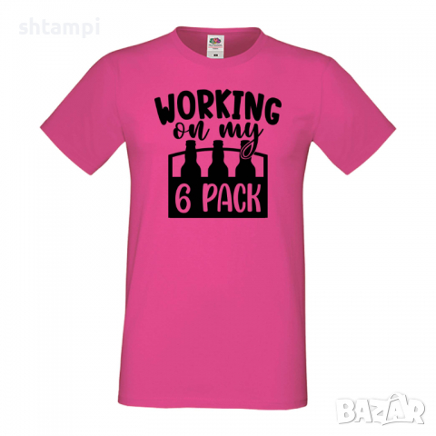 Мъжка тениска Working On My 6 pack 1,Бира,Бирфест,Beerfest,Подарък,Изненада,Рожден Ден, снимка 7 - Тениски - 36389463