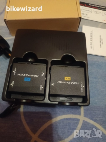 VEDINDUST HDMI удължител 60 м през Cat5e/Cat6 кабел - Ethernet RJ45 към HDMI предаване НОВО, снимка 4 - Друга електроника - 45630688