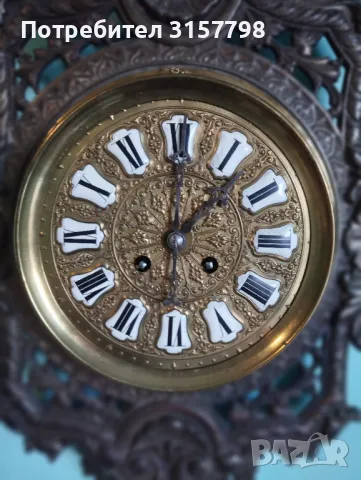 Стар стенен часовник, снимка 2 - Антикварни и старинни предмети - 48080111