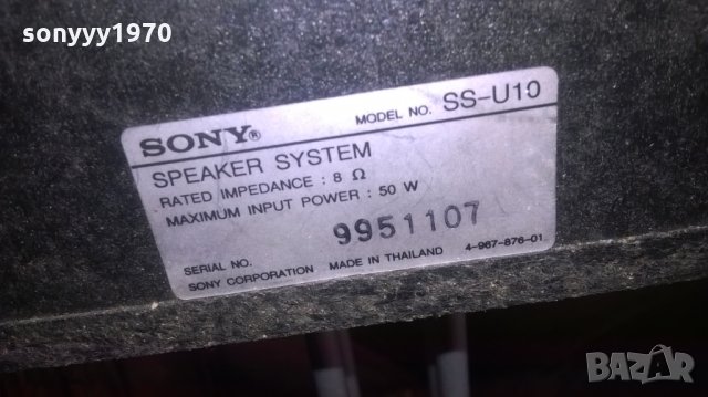 SONY SS-U10 2X50W/8OHM-2БР ТОНКОЛОНИ-ВНОС ХОЛАНДИЯ, снимка 12 - Тонколони - 27895737