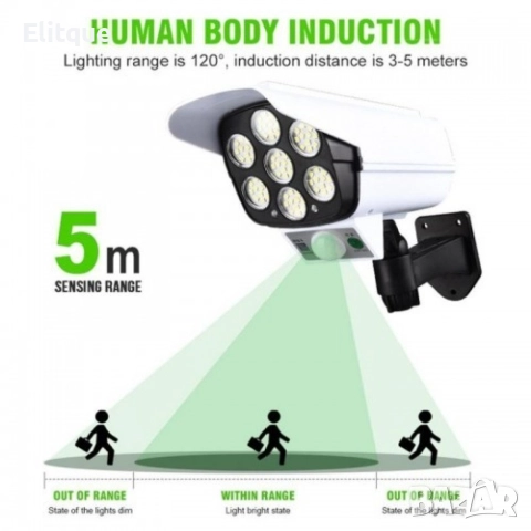 H-LED22 LED соларни LED лампи, имитиращи камера за видеонаблюдение, снимка 8 - Соларни лампи - 52582035