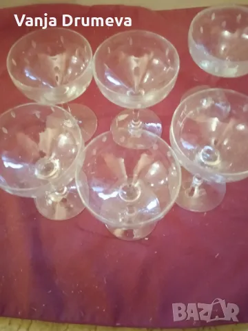 стъклен сервиз за коктейли или шампанско винтидж стил -неизползван подходящ за предстоящите празници, снимка 9 - Сервизи - 33251140