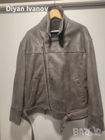 Мъжко кожено яке., снимка 5 - Якета - 52291960