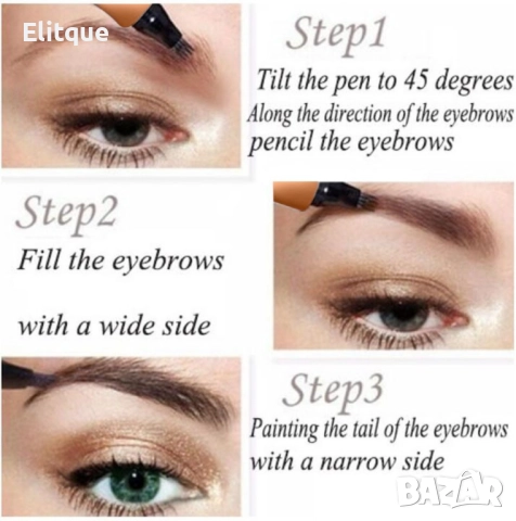 Водоустойчив молив за вежди под формата на гребенче/ №01 Light brown; №02 Dark brown; №03 Red-brown;, снимка 7 - Други - 52831253