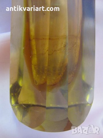 19 век Масивна Тежка Кристална Ваза, снимка 2 - Антикварни и старинни предмети - 26720753