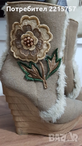 Ботуши от естествена телеш.кожа и велур. От Италия., снимка 16 - Дамски ботуши - 38293537