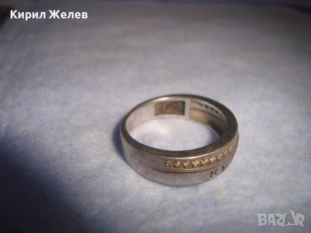 BVLGARI МАРКОВ СРЕБЪРЕН СКЪПОЦЕНЕН ПРЪСТЕН МАТИРАНО СРЕБРО 925 БУЛГАРИ с ФАСЕТИРАНИ ЦИРКОНИ 28720, снимка 11 - Пръстени - 37300350
