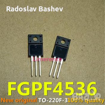 Транзистор IGBT FGPF4536 TO-220-3 360V 20A 28.4W, снимка 3 - Части и Платки - 37147664