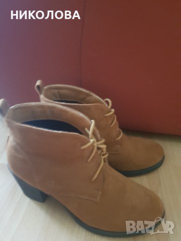 ДАМСКИ ВЕЛУРЕНИ БОТИ  N=39, снимка 2 - Дамски боти - 39451269