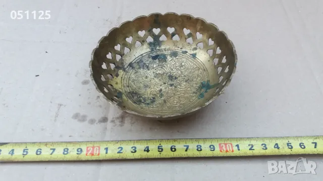 отлична бронзова ориенталска купа с орнаменти , снимка 5 - Антикварни и старинни предмети - 47561053