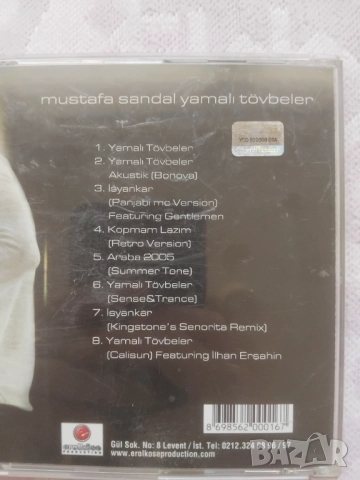 Mustafa Sandal ‎– Yamalı Tövbeler - оригинален диск турска музика, снимка 2 - CD дискове - 51610259