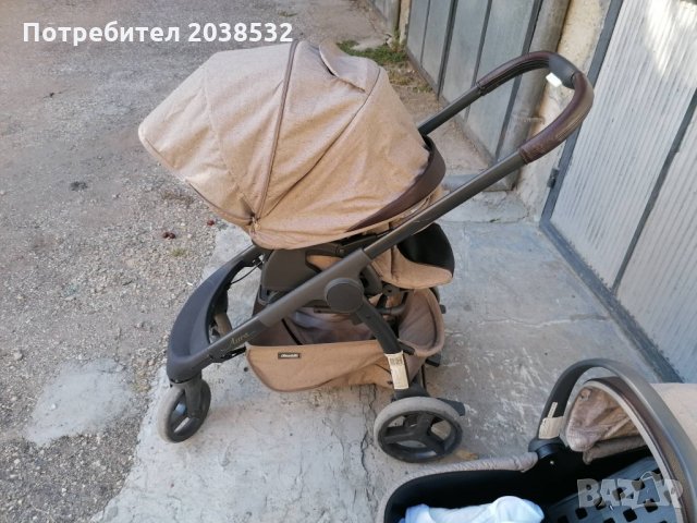 Chipolino Комбинирана количка Аура 3 в 1 Фрапе лен меланж, снимка 8 - Детски колички - 27037299