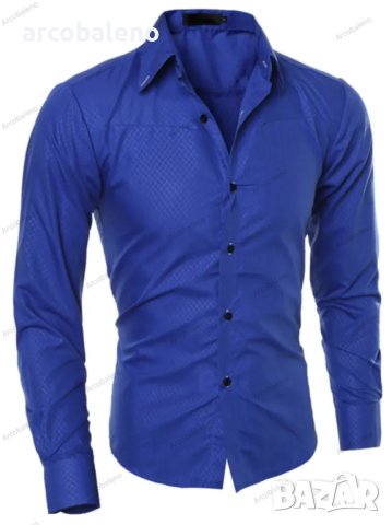 Мъжка модна универсална риза с дълъг ръкав, 5цвята - 024, снимка 5 - Ризи - 39828745