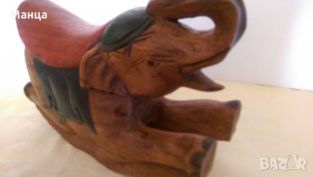 Старо дървено слонче, снимка 5 - Антикварни и старинни предмети - 26289504