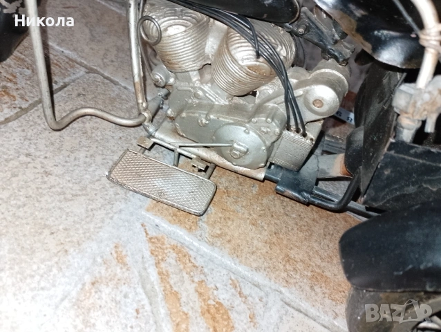 Метален ретро мотор-40см, снимка 8 - Антикварни и старинни предмети - 36321243