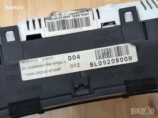 Километраж табло за Audi A3 8L Ауди А3 8L0920900M / 8L0 920 900 M, снимка 3 - Части - 53205926